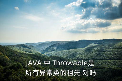 throwable，JAVA 中 Throwable是所有異常類的祖先 對嗎