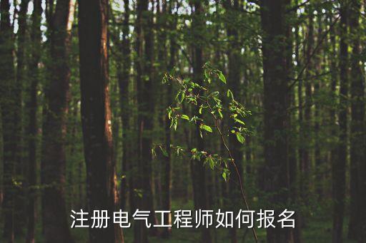 注冊電氣工程師如何報名