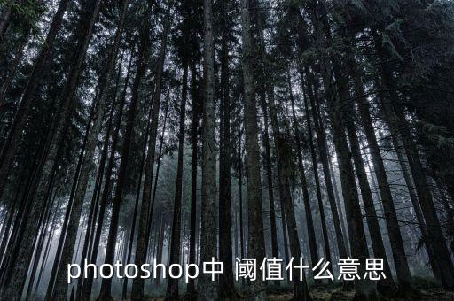 photoshop中 閾值什么意思