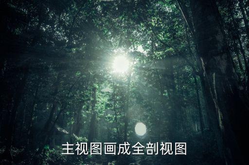 全剖視圖，主視圖畫成全剖視圖