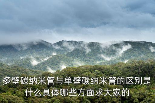 多壁碳納米管，多壁碳納米管和單壁碳納米管在純度上有什么不同