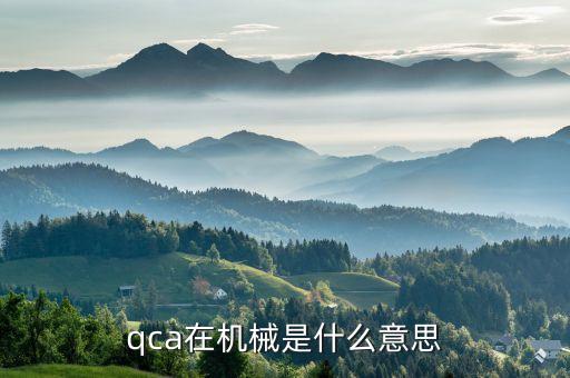 QCA，QCA是做什么的