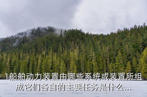 1船舶動(dòng)力裝置由哪些系統(tǒng)或裝置所組成它們各自的主要任務(wù)是什么...