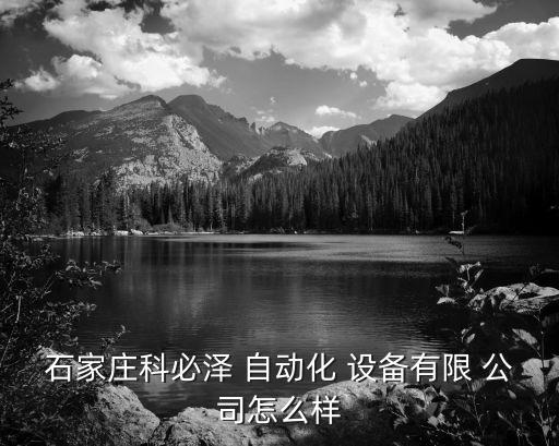 石家莊科必澤 自動(dòng)化 設(shè)備有限 公司怎么樣