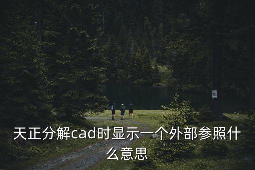 天正分解cad時(shí)顯示一個(gè)外部參照什么意思