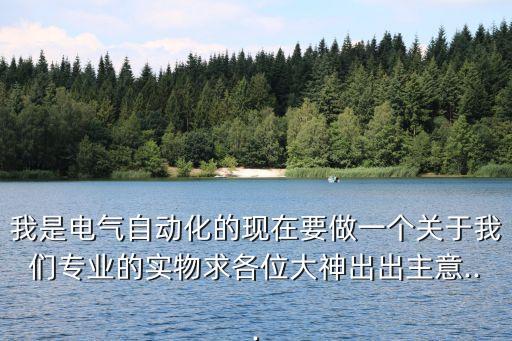 我是電氣自動化的現(xiàn)在要做一個關于我們專業(yè)的實物求各位大神出出主意...