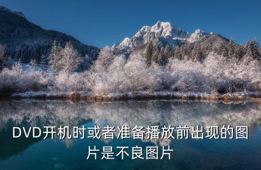 DVD開機(jī)時或者準(zhǔn)備播放前出現(xiàn)的圖片是不良圖片