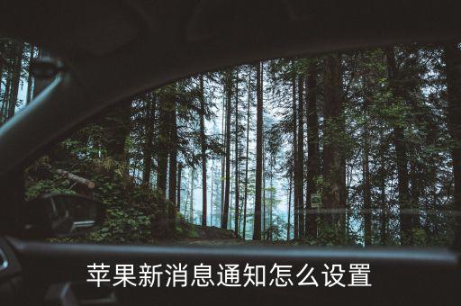 蘋果新消息通知怎么設(shè)置