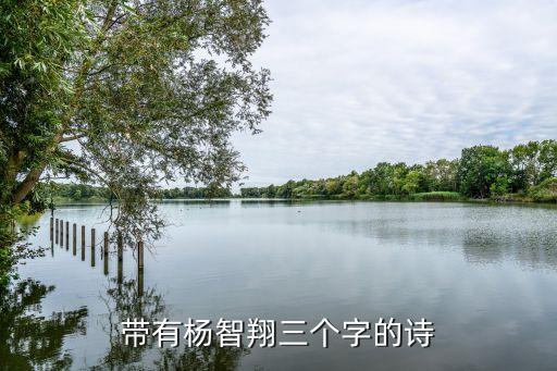 帶有楊智翔三個字的詩