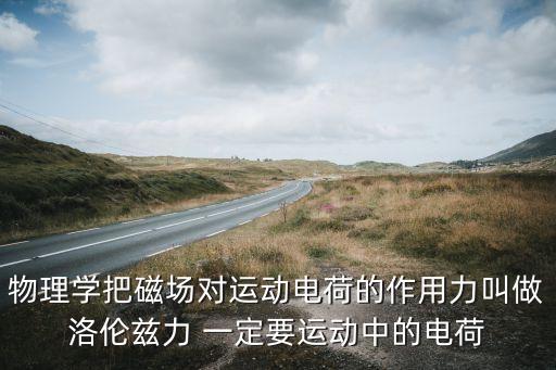 物理學(xué)把磁場(chǎng)對(duì)運(yùn)動(dòng)電荷的作用力叫做洛倫茲力 一定要運(yùn)動(dòng)中的電荷