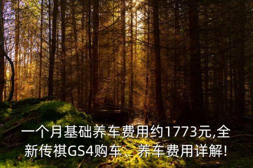 一個月基礎養(yǎng)車費用約1773元,全新傳祺GS4購車、養(yǎng)車費用詳解!