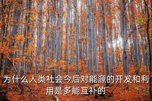為什么人類社會(huì)今后對(duì)能源的開發(fā)和利用是多能互補(bǔ)的