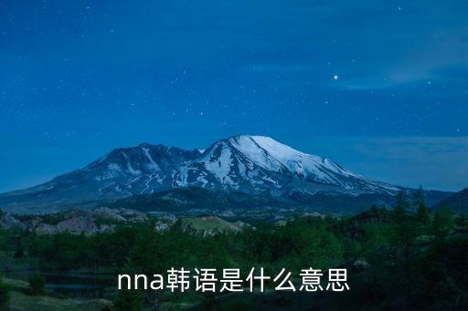 nna韓語是什么意思