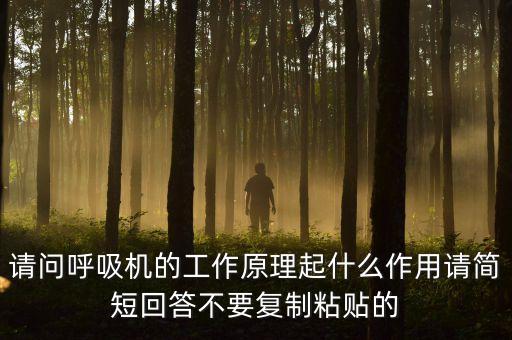 請(qǐng)問(wèn)呼吸機(jī)的工作原理起什么作用請(qǐng)簡(jiǎn)短回答不要復(fù)制粘貼的