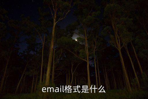 email格式是什么