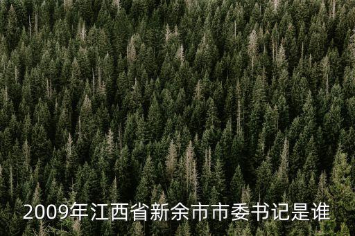 2009年江西省新余市市委書記是誰