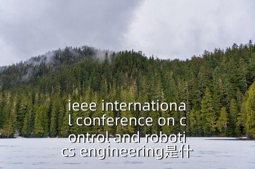 ieee international conference on control and robotics engineering是什