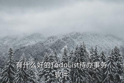 有什么好的TodoList待辦事務(wù)軟件