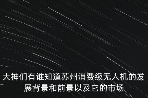 大神們有誰知道蘇州消費(fèi)級無人機(jī)的發(fā)展背景和前景以及它的市場