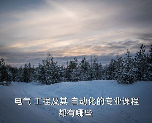 學(xué)電氣工程及其自動化課表,電氣工程及其自動化大一課表