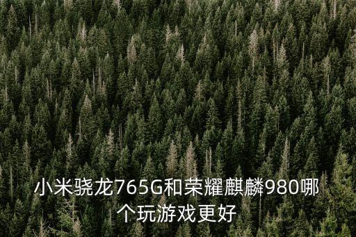 小米驍龍765G和榮耀麒麟980哪個(gè)玩游戲更好