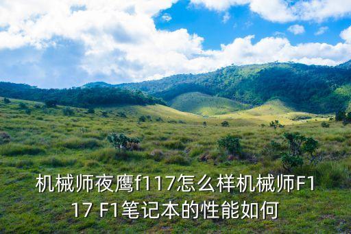 機械師f117，機械師夜鷹f117怎么樣機械師F117 F1筆記本的性能如何