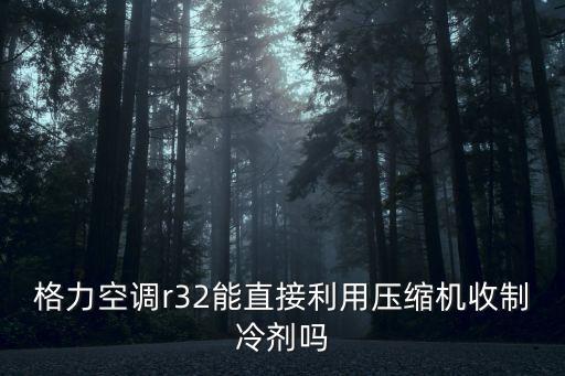 格力空調(diào)r32能直接利用壓縮機收制冷劑嗎