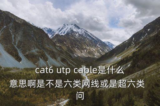 cat6 utp cable是什么意思啊是不是六類網線或是超六類  問