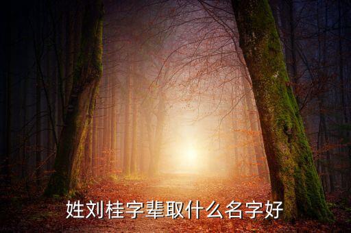 劉桂，姓劉寶寶起名劉桂什么好