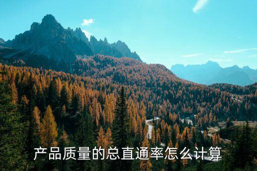產(chǎn)品質(zhì)量的總直通率怎么計(jì)算