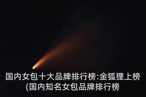國(guó)內(nèi)女包十大品牌排行榜:金狐貍上榜(國(guó)內(nèi)知名女包品牌排行榜