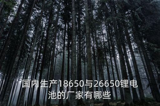 國(guó)內(nèi)生產(chǎn)18650與26650鋰電池的廠家有哪些