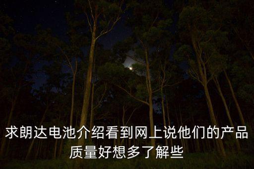 求朗達電池介紹看到網(wǎng)上說他們的產(chǎn)品質(zhì)量好想多了解些