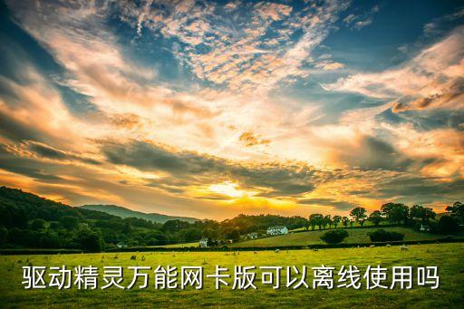 驅(qū)動精靈離線版，驅(qū)動精靈萬能網(wǎng)卡版可以離線使用嗎