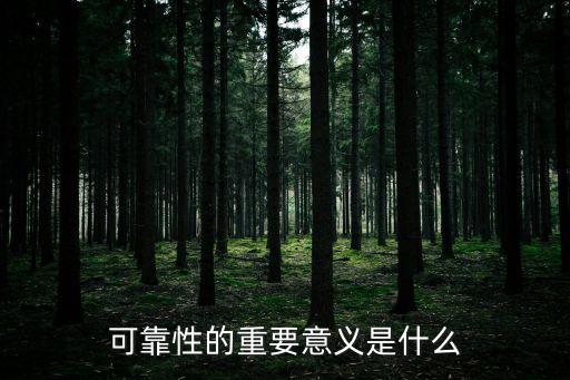 可靠性的重要意義是什么
