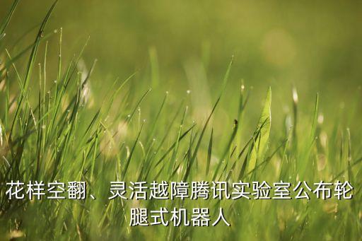 花樣空翻、靈活越障騰訊實(shí)驗(yàn)室公布輪腿式機(jī)器人