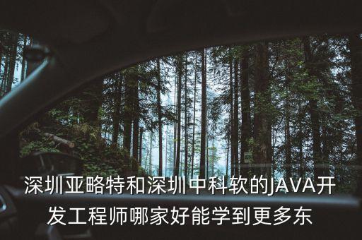 深圳亞略特和深圳中科軟的JAVA開發(fā)工程師哪家好能學到更多東