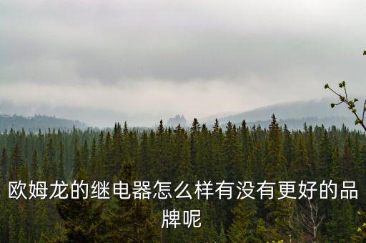 歐姆龍的繼電器怎么樣有沒有更好的品牌呢