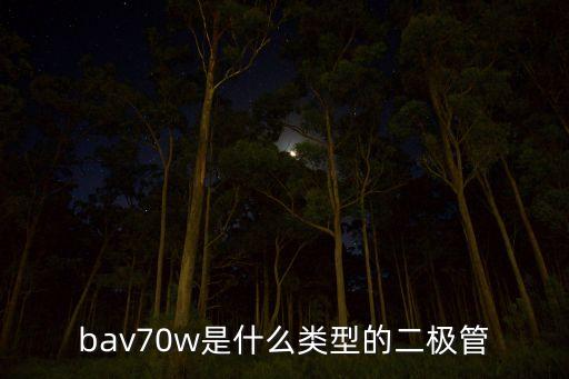 BAV70，bav70w是什么類型的二極管