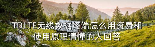 TDLTE無線數(shù)據(jù)終端怎么用資費(fèi)和使用原理請(qǐng)懂的人回答