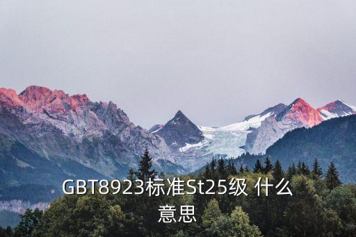GBT8923標(biāo)準(zhǔn)St25級(jí) 什么意思