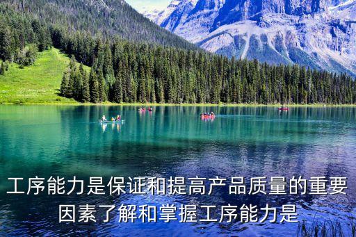 工序能力是保證和提高產(chǎn)品質(zhì)量的重要因素了解和掌握工序能力是