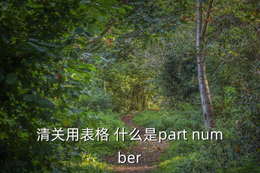 partnumber，PARTNUMBER是什么意思