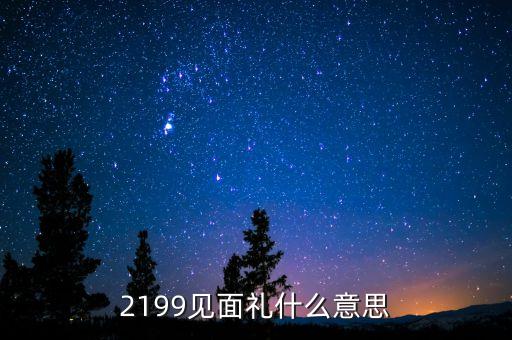 2199，2199見面禮什么意思