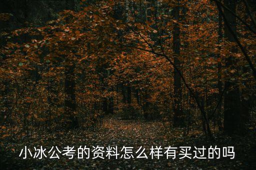 小冰公考的資料怎么樣有買過的嗎
