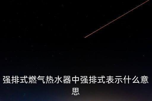 強排式燃氣熱水器中強排式表示什么意思