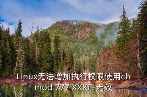 Linux無法增加執(zhí)行權(quán)限使用chmod 777 XXX后無效