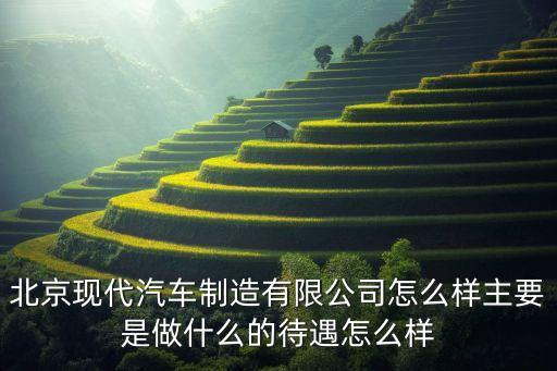 北京現(xiàn)代汽車制造有限公司怎么樣主要是做什么的待遇怎么樣