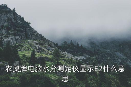 電腦水分測(cè)定儀，農(nóng)奧牌電腦水分測(cè)定儀顯示E2什么意思
