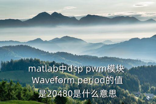 matlab中dsp pwm模塊 Waveform period的值是20480是什么意思